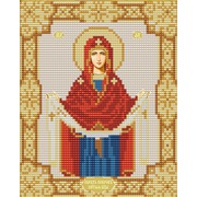 Ткань с рисунком для вышивки бисером Конёк "Покров Пресвятой Богородицы"