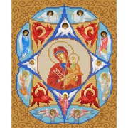 Ткань с рисунком для вышивки бисером Конёк "Богородица Неопалимая Купина"