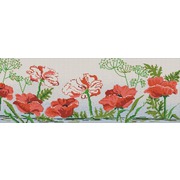Ткань с рисунком для вышивки бисером Конёк "Маков цвет"