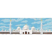 Ткань с рисунком для вышивки бисером Конёк "Мечеть шейха Заида в Абу-Даби"