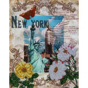 Набор для вышивания бисером Глурия (Астрея) "Вокруг света - Нью Йорк"