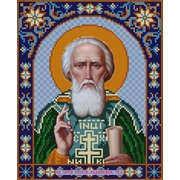 Ткань с рисунком для вышивки бисером Конёк "Святой Сергий Радонежский"