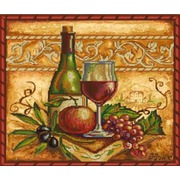 Ткань с рисунком для вышивки бисером Конёк "Осеннее наслаждение"