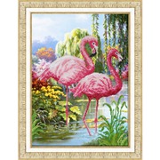 Набор для вышивания бисером Паутинка "Фламинго"