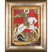 Набор для вышивания крестом Thea Gouverneur "Чудо Георгия о змие (Георгий Победоносец)"