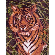 Канва с нанесенным рисунком Матрёнин посад "Грозный тигр"