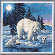 Канва с нанесенным рисунком Матрёнин посад "Белые медведи"