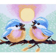 Канва с нанесенным рисунком Матрёнин посад "Две птички"