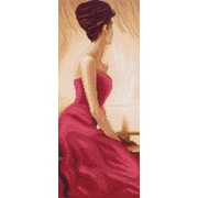 Канва с нанесенным рисунком Матрёнин посад "Дама в красном"