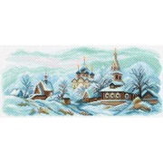 Канва с нанесенным рисунком Матрёнин посад "Зимний Суздаль"