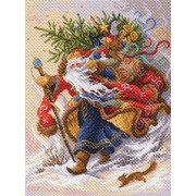 Канва с нанесенным рисунком Матрёнин посад "Дед Мороз"