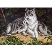 Канва с нанесенным рисунком Матрёнин посад "Два волка"