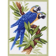 Канва с нанесенным рисунком Матрёнин посад "Два попугая"