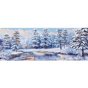 Канва с нанесенным рисунком Матрёнин посад "Зимний лес"