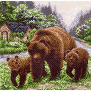 Канва с нанесенным рисунком Матрёнин посад "Медвежий угол"