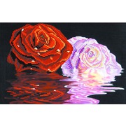 Ткань с рисунком для вышивки бисером Матрёнин посад "Две розы"