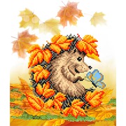 Ткань с рисунком для вышивки бисером Матрёнин посад "Осенняя встреча"