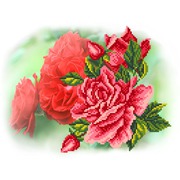 Ткань с рисунком для вышивки бисером Матрёнин посад "Роза"