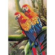 Ткань с рисунком для вышивки бисером Матрёнин посад "Попугаи"