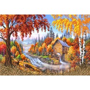 Ткань с рисунком для вышивки бисером Матрёнин посад "Осень"