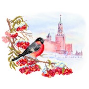 Ткань с рисунком для вышивки бисером Матрёнин посад "Московская зима"