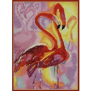 Набор для вышивания крестом Марья искусница "Розовые фламинго"
