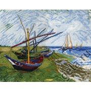 Набор для вышивания крестом Марья искусница "Лодки в Сен-Мари (Ван Гог)"