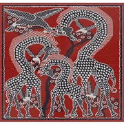Ткань с рисунком для вышивки бисером Конёк "Семья"