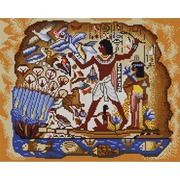 Ткань с рисунком для вышивки бисером Конёк "Египетская"