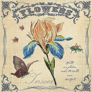 Ткань с рисунком для вышивки бисером Глурия (Астрея) "Цветочные мотивы"