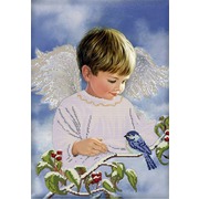Ткань с рисунком для вышивки бисером Глурия (Астрея) "Ангельские радости"