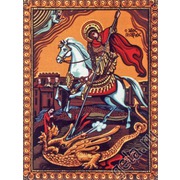 Канва с нанесенным рисунком Diamant "Святой Георгий"