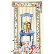 Набор для вышивания крестом Марья искусница "Котята на стуле"