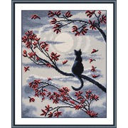 Набор для вышивания крестом Овен "Лунный кот"