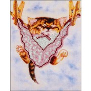 Набор для вышивания бисером Глурия (Астрея) "Спящий котенок"
