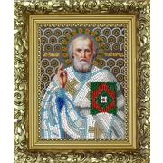 Набор для вышивания бисером Вышиваем бисером "Святой Николай Чудотворец (+рамка)"