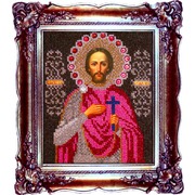 Ткань с рисунком для вышивки бисером Вышиваем бисером "Принт Святой Александр Невский"
