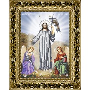Ткань с рисунком для вышивки бисером Вышиваем бисером "Принт икона Воскресение Христово"