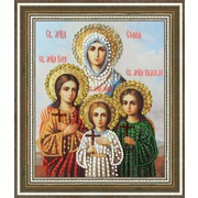 Набор для вышивания бисером Золотое Руно "Икона Святых Мучениц Веры Надежды Любви и матери их Софии"