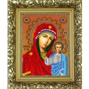 Набор для вышивания бисером Вышиваем бисером "Казанская икона Божией Матери (+рамка)"