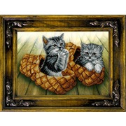Набор для вышивания бисером Вышиваем бисером "Котята"