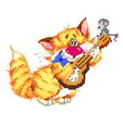 Набор для вышивания бисером Матрёнин посад "Без кота - жизнь не та! Музыкант"