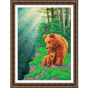 Набор для вышивания бисером Паутинка "Медвежья семейка"