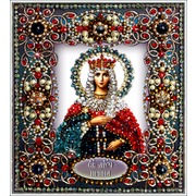 Набор для вышивания хрустальными бусинами Образа в каменьях "Святая Ирина"