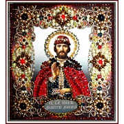 Набор для вышивания хрустальными бусинами Образа в каменьях "Святой Дмитрий"