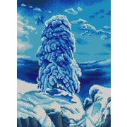 Ткань с рисунком для вышивки бисером Конёк "На севере диком"