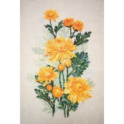 Набор для вышивания крестом Марья искусница "Желтые хризантемы"