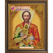 Набор для выкладывания мозаики Алмазная живопись "Икона Святой Александр Невский"