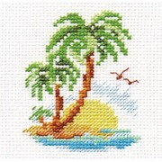 Набор для вышивания крестом Алиса "Пальмовый островок"