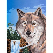 Канва с нанесенным рисунком Grafitec "Портрет волка"